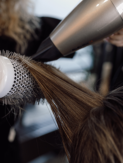 Blow-dried-hair